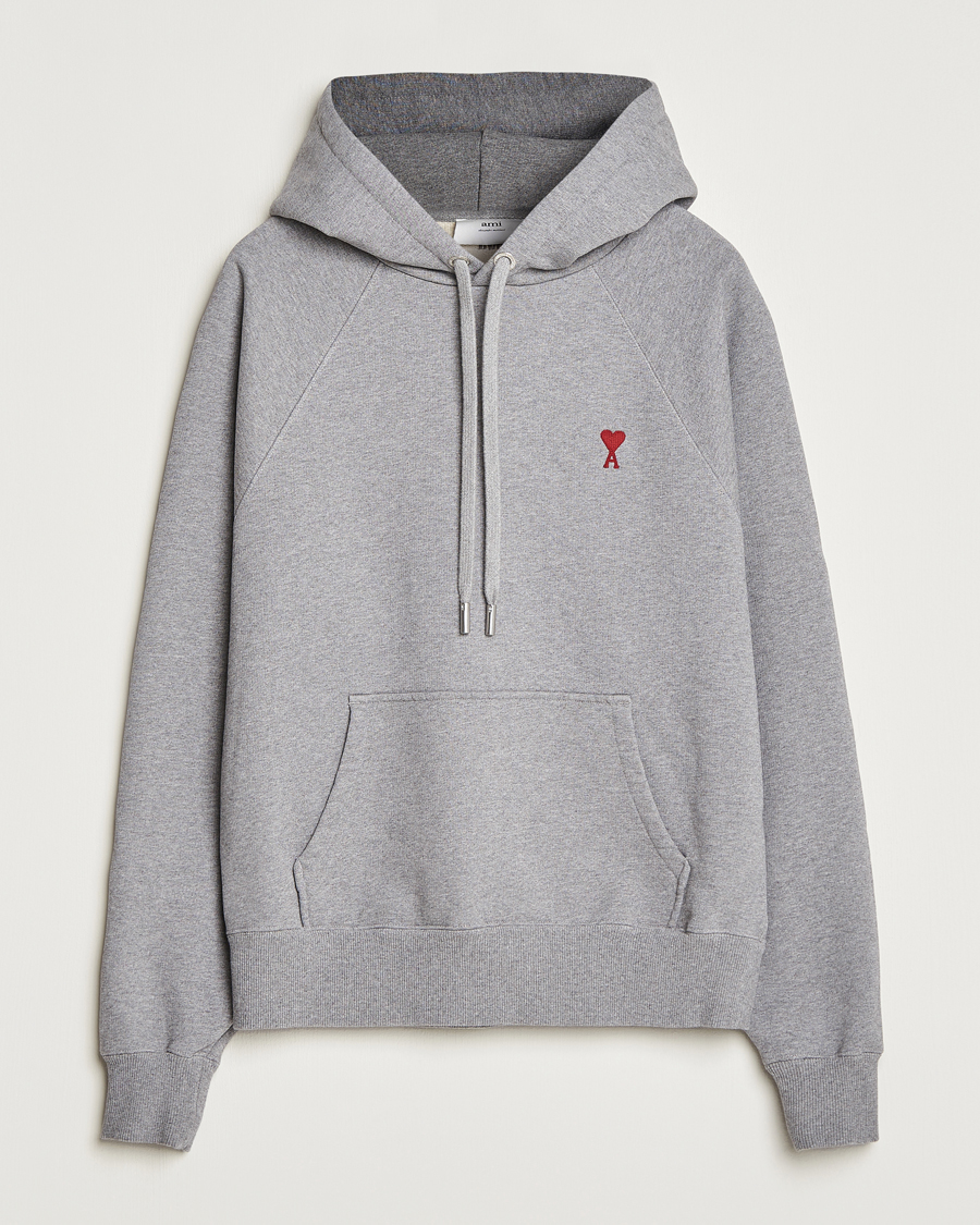 Herre | Trøjer | AMI | Heart Logo Hoodie Heather Grey