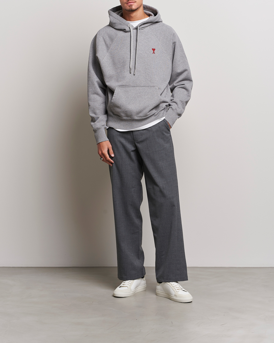 Herre | Trøjer | AMI | Heart Logo Hoodie Heather Grey
