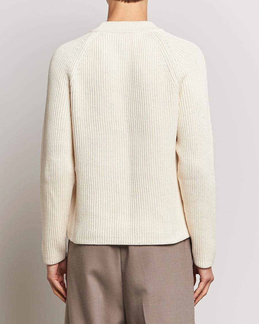 Herre | Trøjer | AMI | Heavy Knitted Crew Neck Ivory