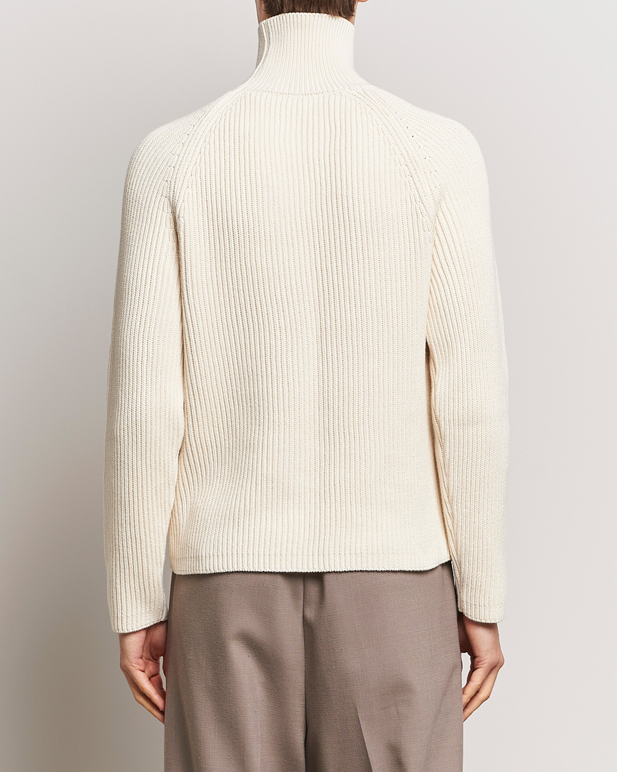 Herre | Trøjer | AMI | Heavy Knitted Turtleneck Ivory