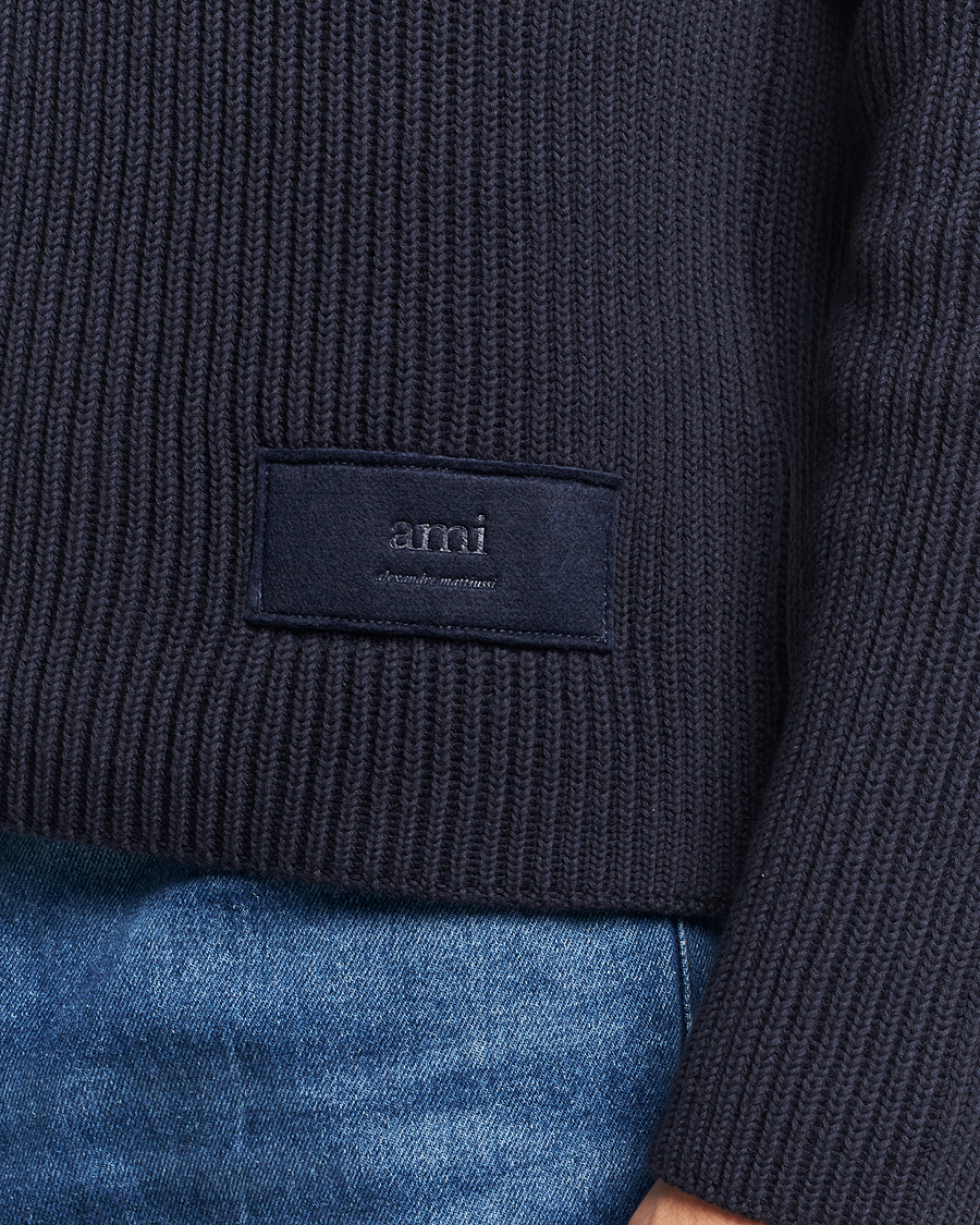 Herre | Trøjer | AMI | Heavy Knitted Turtleneck Night Blue