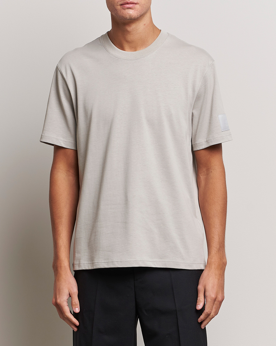 Herre | Kortærmede t-shirts | AMI | Fade Out Crew Neck T-Shirt Pearl Grey