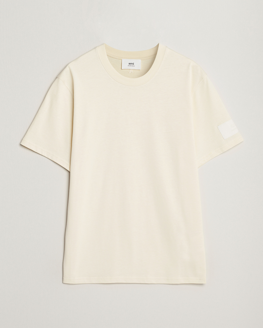 Herre | T-Shirts | AMI | Fade Out Crew Neck T-Shirt Ivory