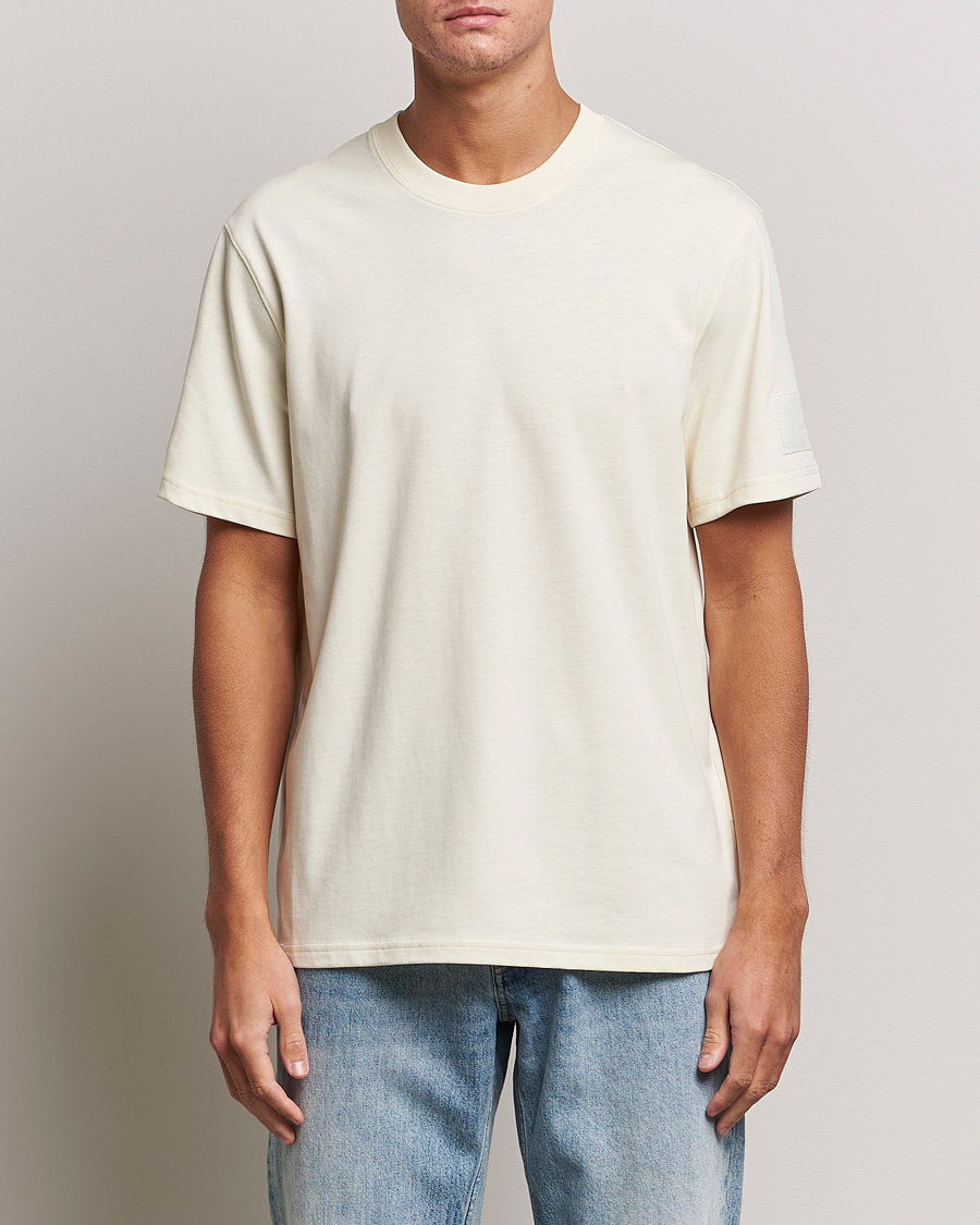 Herre | Kortærmede t-shirts | AMI | Fade Out Crew Neck T-Shirt Ivory
