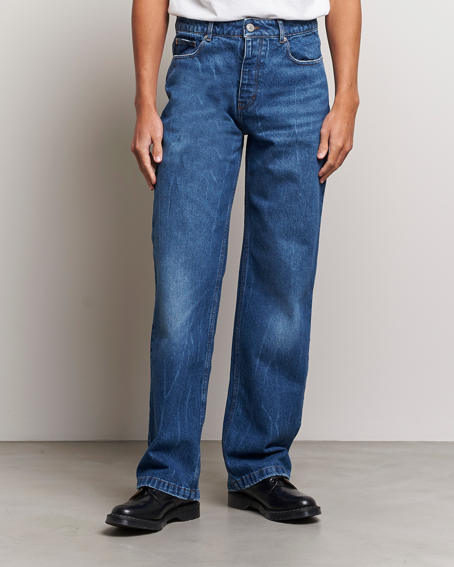 Herre | AMI | AMI | Straight Fit Jeans Used Blue