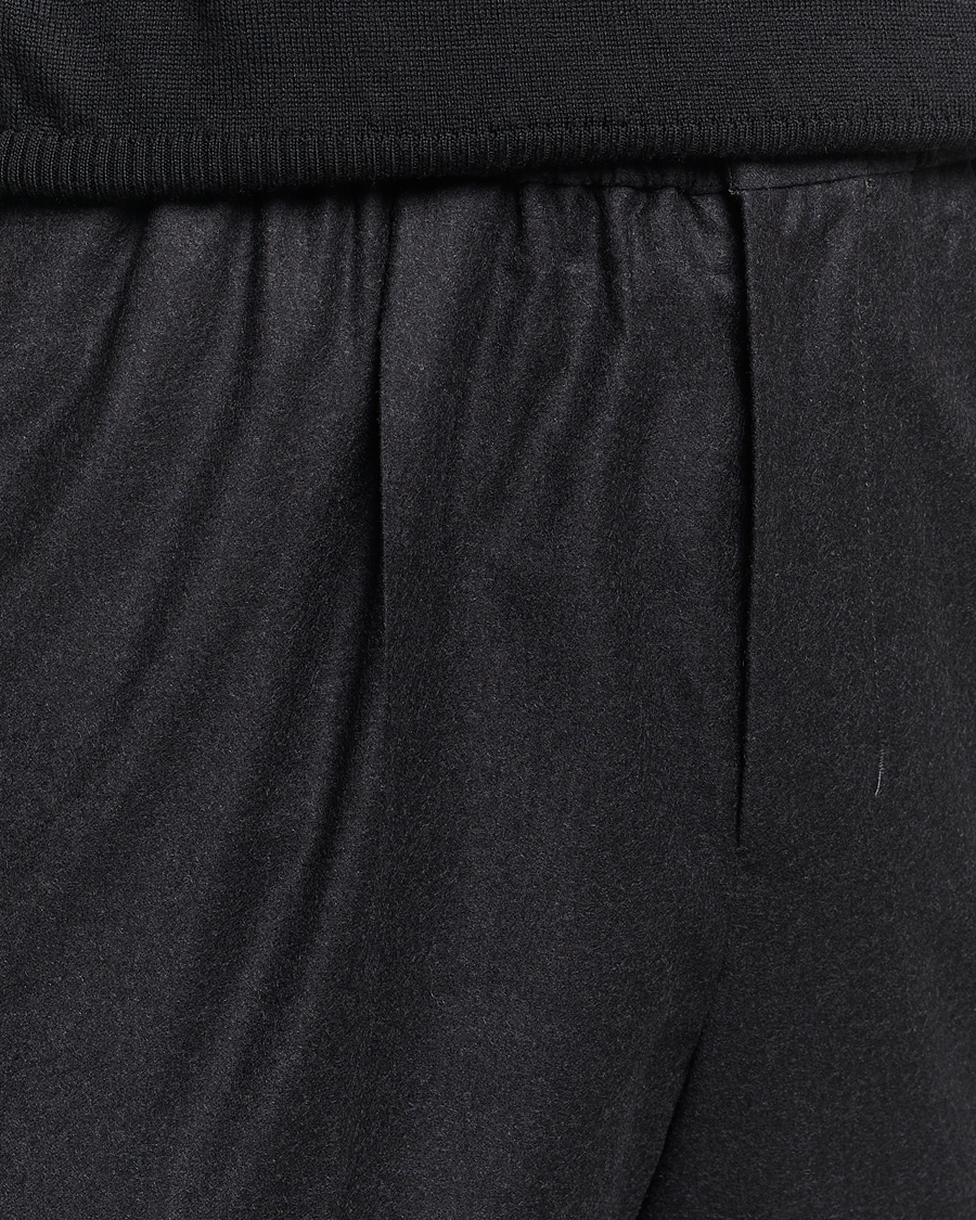 Herre | Bukser | AMI | Flannel Drawstring Trousers Heather Grey