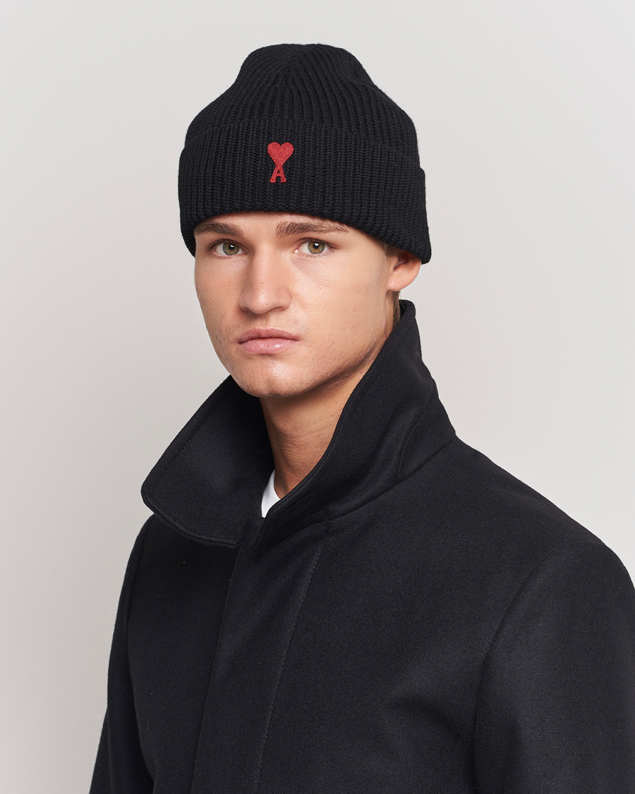 Herre | Contemporary Creators | AMI | Heart Logo Beanie Black