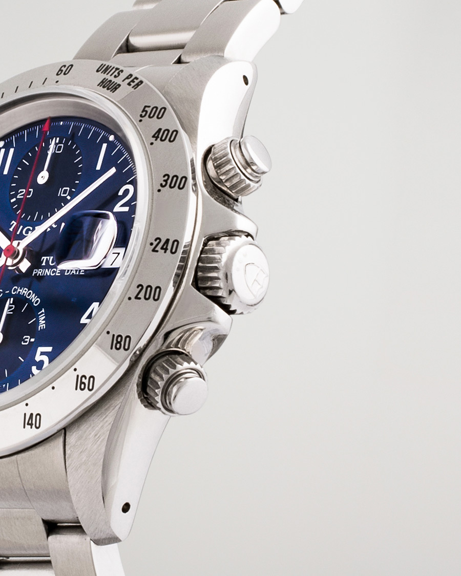 Herre | Tudor Pre-Owned Tiger Prince Date Chronograph 72980 Steel Blue | Tudor Pre-Owned | Tiger Prince Date Chronograph 72980 Steel Blue