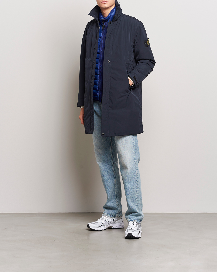 Herre | Jakker | Stone Island | Micro Twill Coat Navy Blue