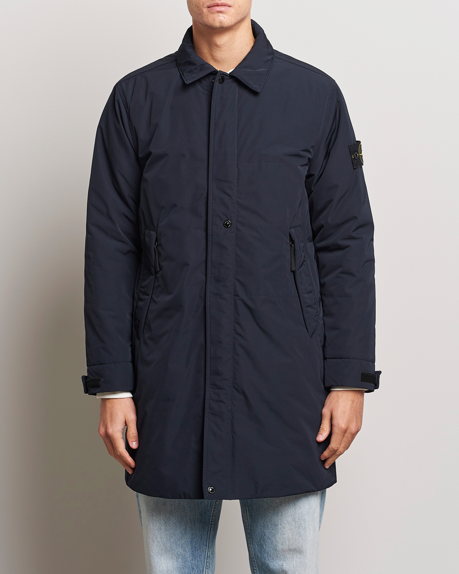 Herre | Jakker | Stone Island | Micro Twill Coat Navy Blue