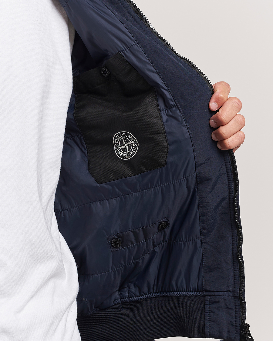 Herre | Jakker | Stone Island | Garment Dyed Recycled Nylon Jacket Navy Blue