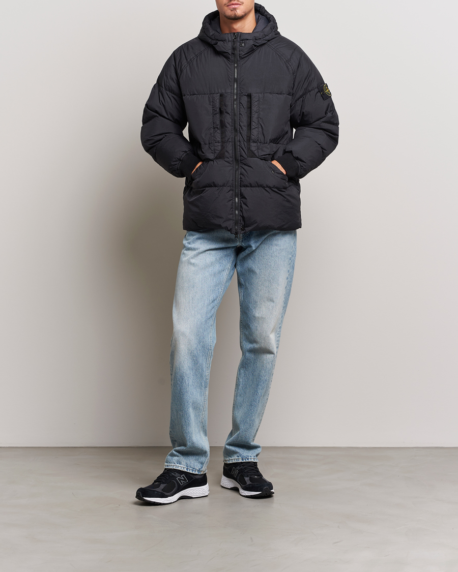 Herre | Jakker | Stone Island | Garment Dyed Recycled Nylon Down Jacket Black