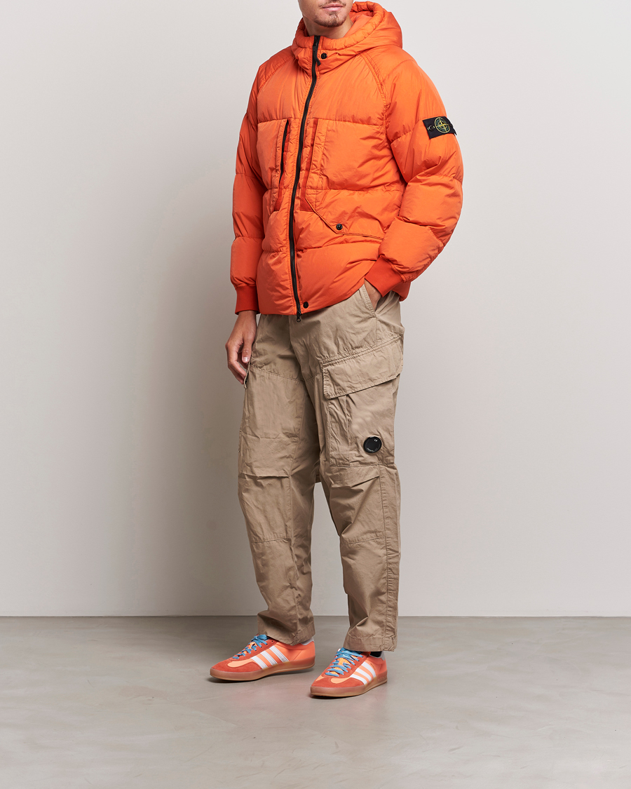 Herre | Jakker | Stone Island | Garment Dyed Recycled Nylon Down Jacket Orange Red