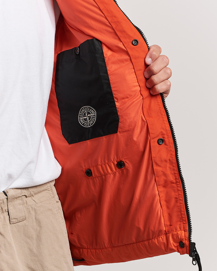 Herre | Jakker | Stone Island | Garment Dyed Recycled Nylon Down Jacket Orange Red