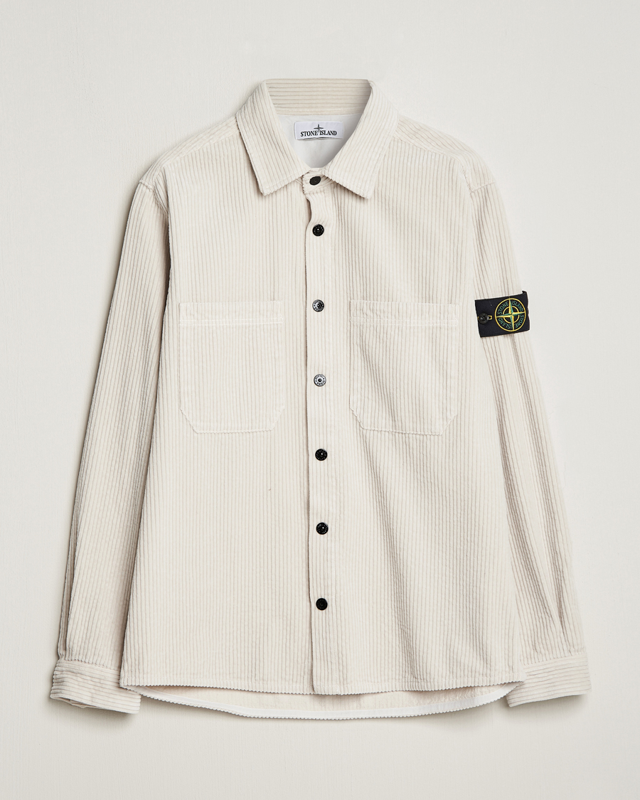 Herre | Skjorter | Stone Island | Garment Dyed Corduroy Overshirt Plaster