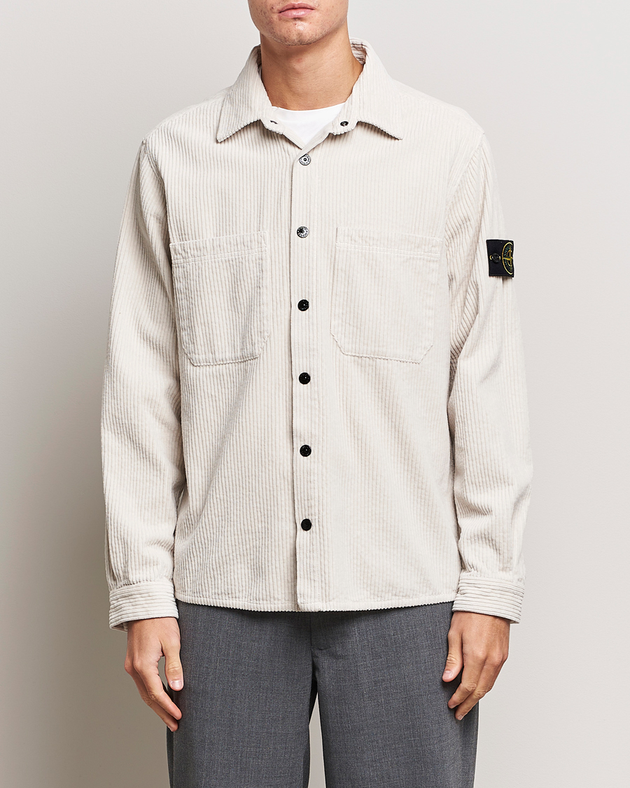 Herre | Shirt Jackets | Stone Island | Garment Dyed Corduroy Overshirt Plaster