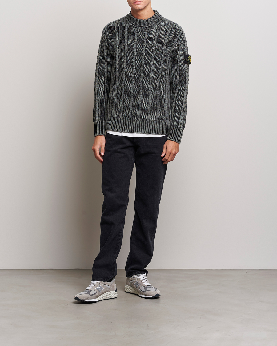 Herre | Trøjer | Stone Island | Knitted Wool Crewneck Black