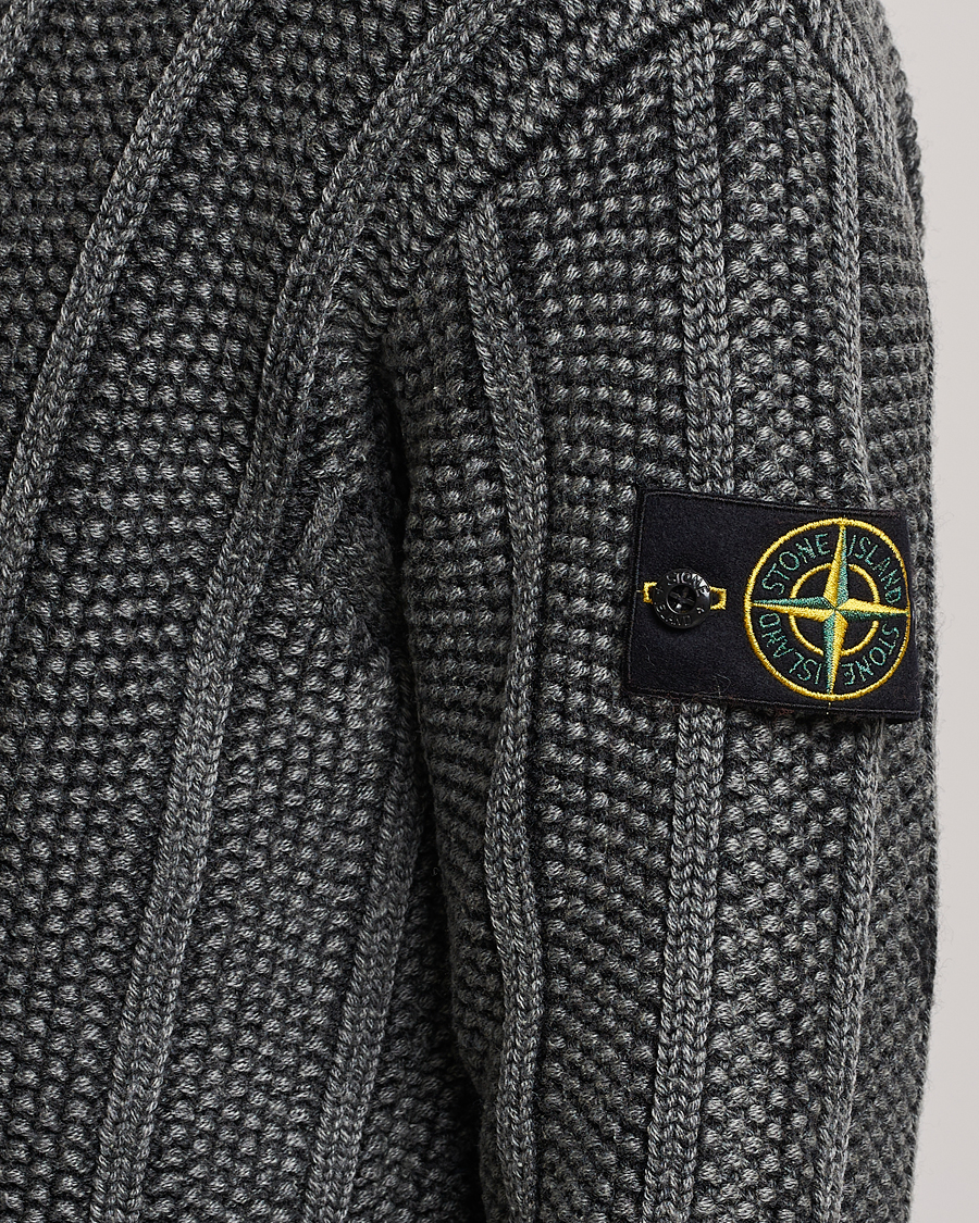Herre | Trøjer | Stone Island | Knitted Wool Crewneck Black