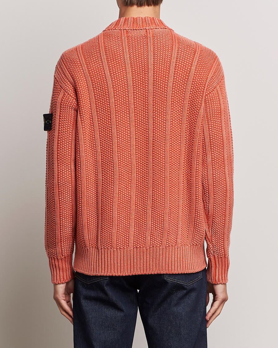 Herre | Trøjer | Stone Island | Knitted Wool Crewneck Orange Red