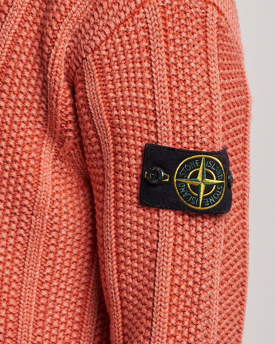 Herre | Trøjer | Stone Island | Knitted Wool Crewneck Orange Red