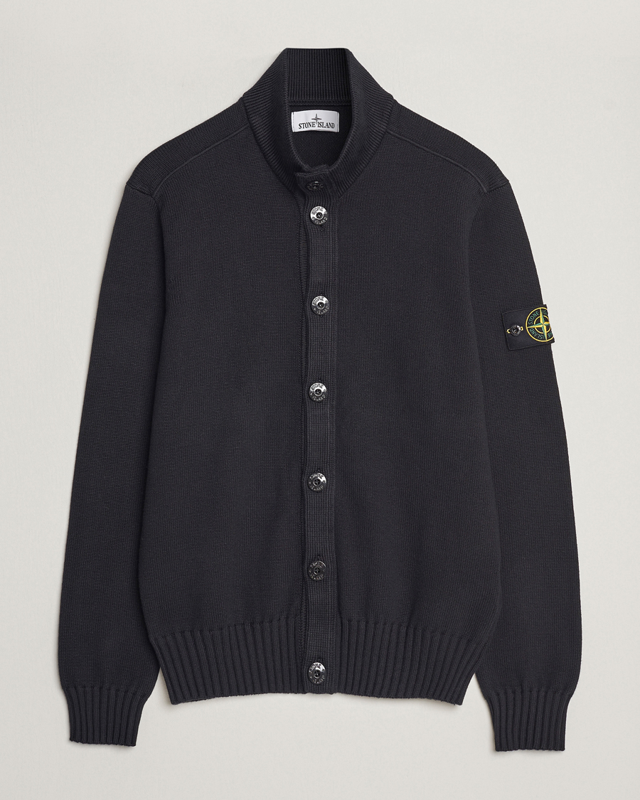 Herre | Trøjer | Stone Island | Winter Cotton Cardigan Black