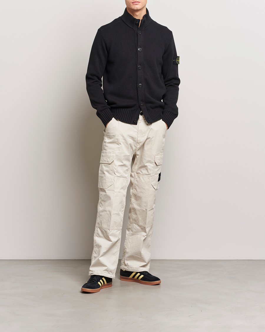 Herre | Trøjer | Stone Island | Winter Cotton Cardigan Black