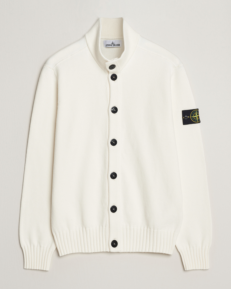 Herre | Trøjer | Stone Island | Winter Cotton Cardigan Natural