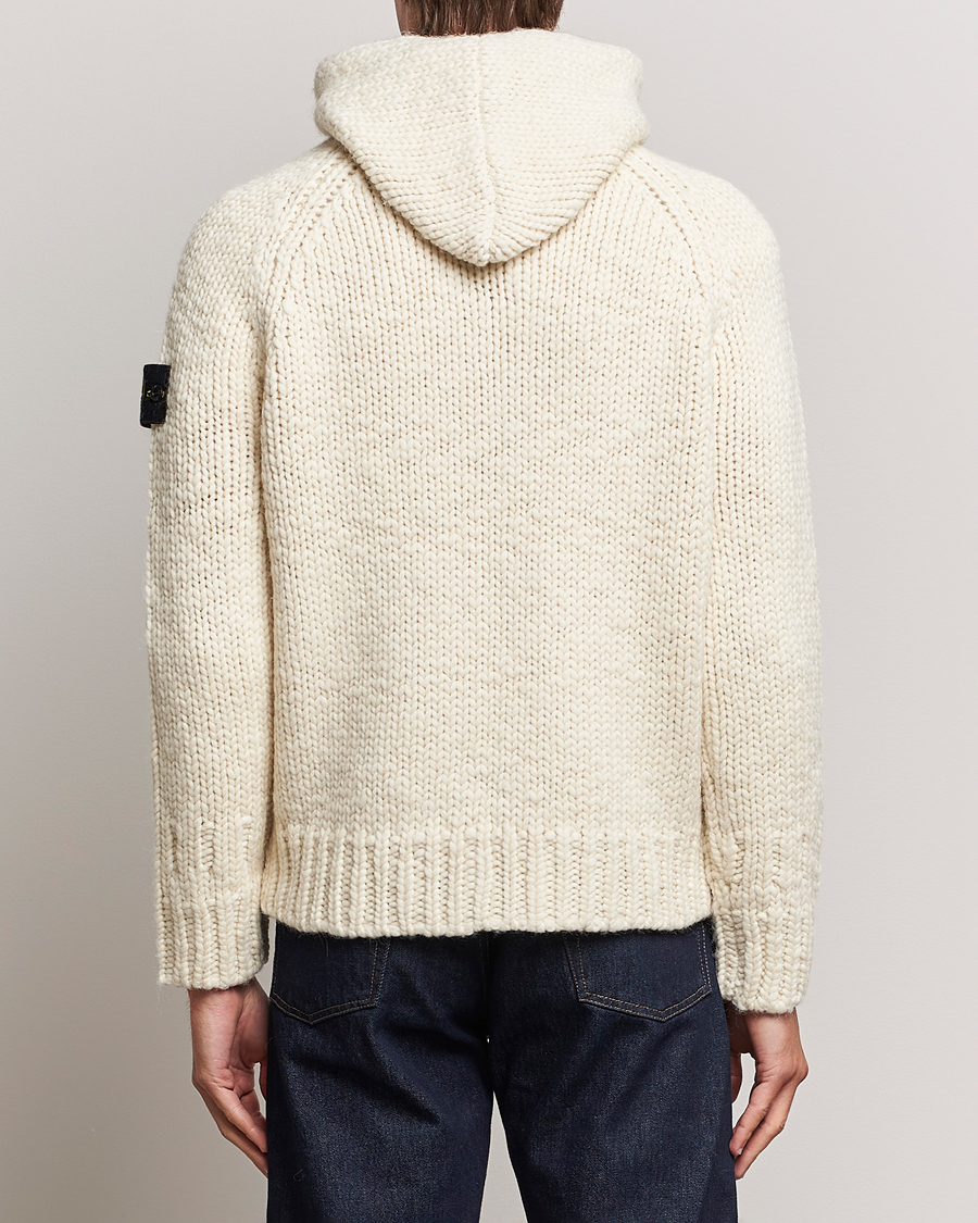 Herre | Trøjer | Stone Island | Pure Wool Handmade effect Zip Cardigan Plaster