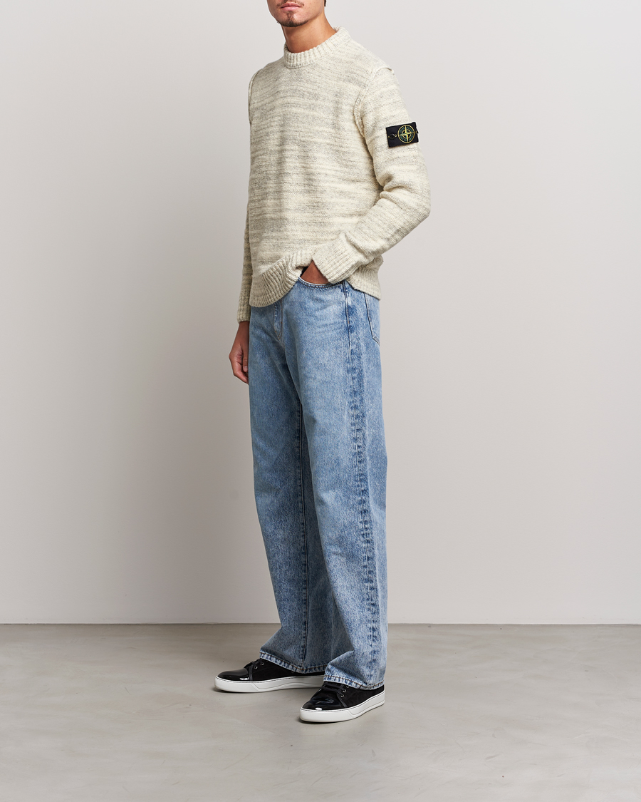 Herre | Trøjer | Stone Island | Knitted Wool/Nylon Sweater Plaster