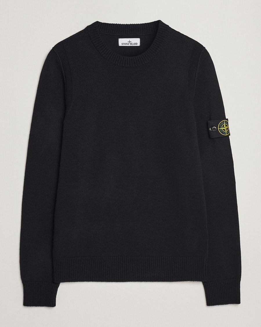 Herre | Trøjer | Stone Island | Knitted Lambwool Sweater Black