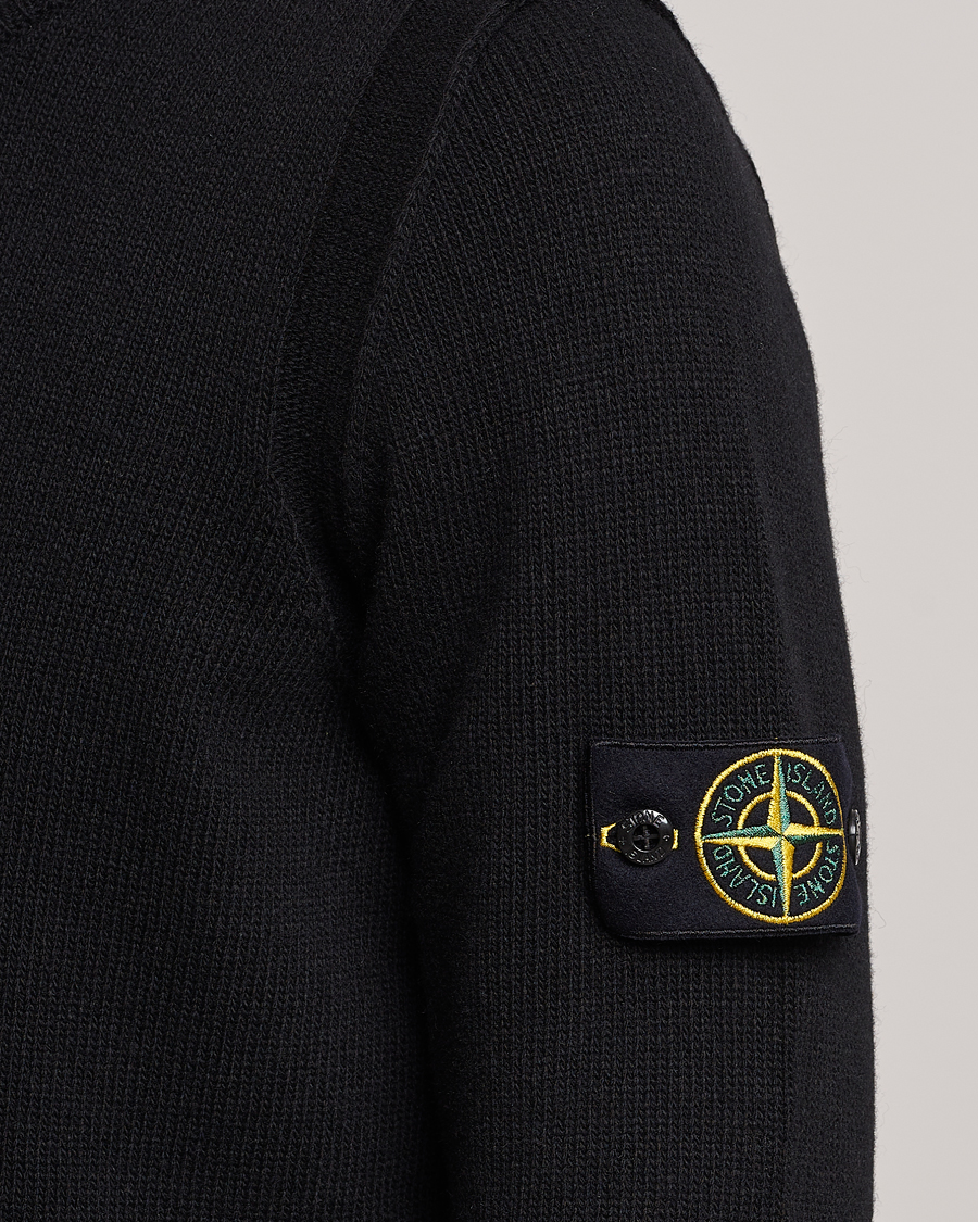 Herre | Trøjer | Stone Island | Knitted Lambwool Sweater Black