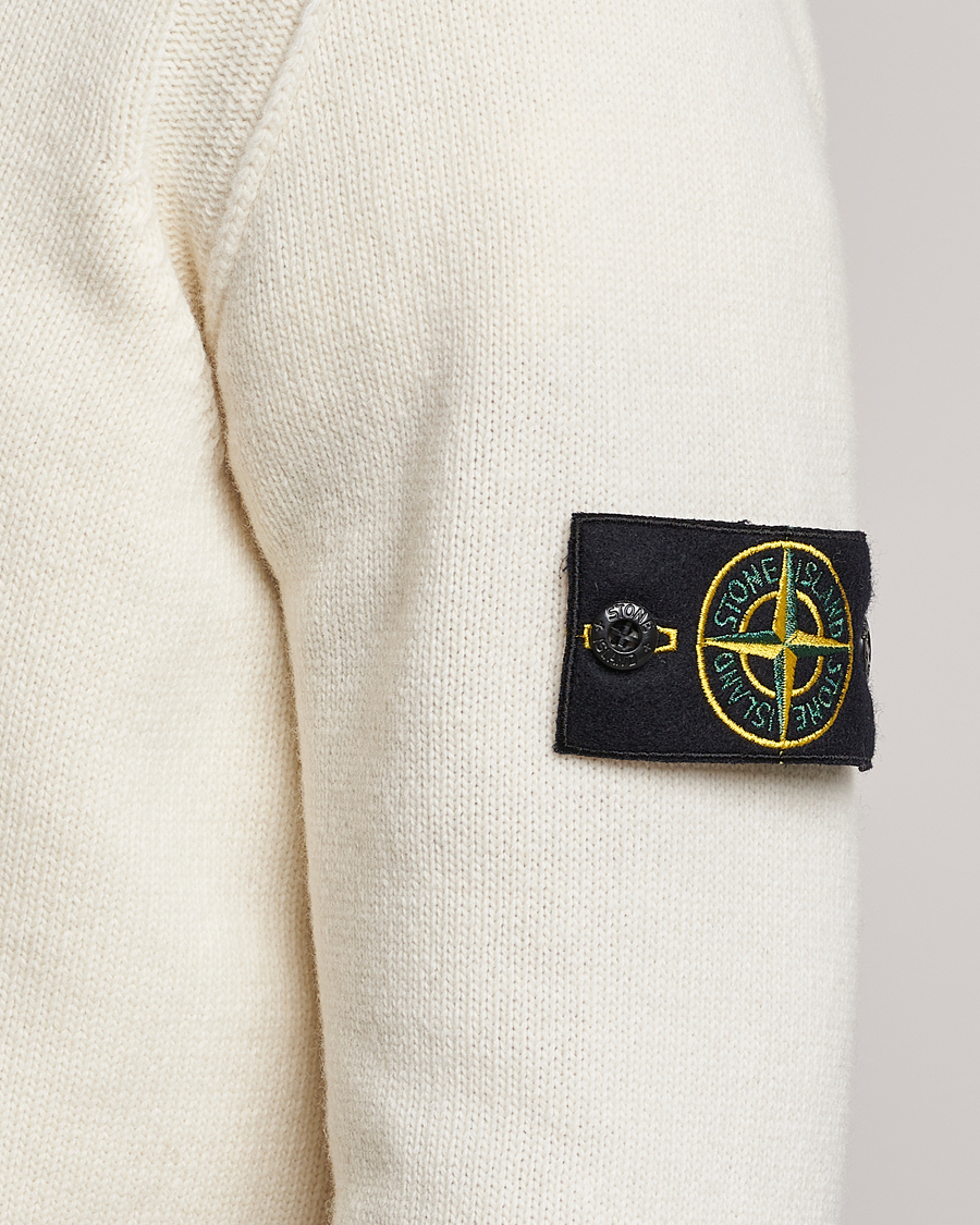 Herre | Trøjer | Stone Island | Knitted Lambwool Sweater Natural