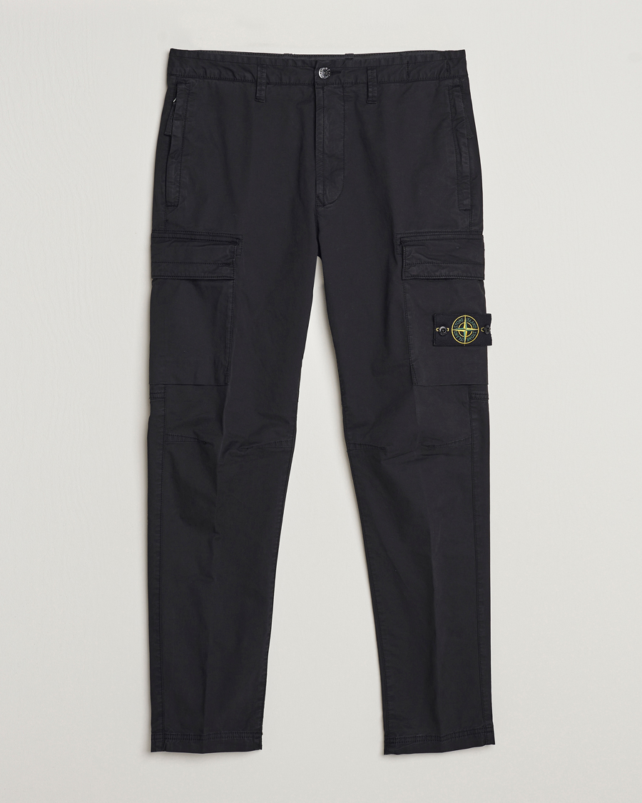 Herre | Bukser | Stone Island | Stretch Cotton Gabardine Trousers Black