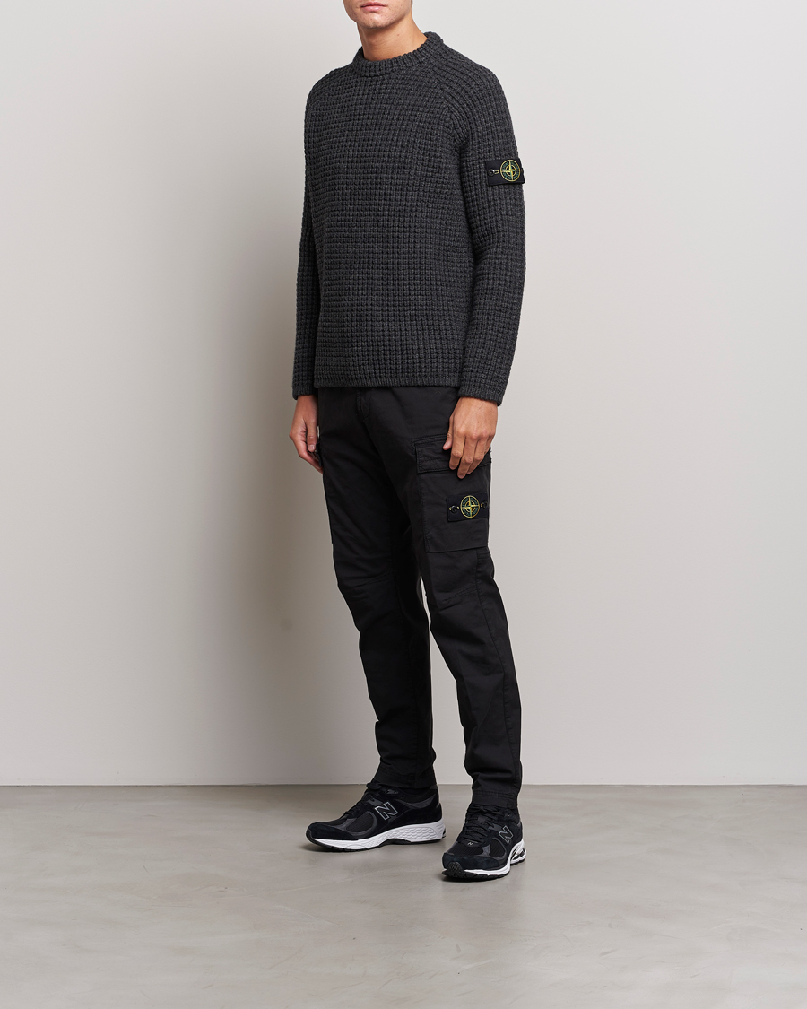 Herre | Bukser | Stone Island | Stretch Cotton Gabardine Trousers Black
