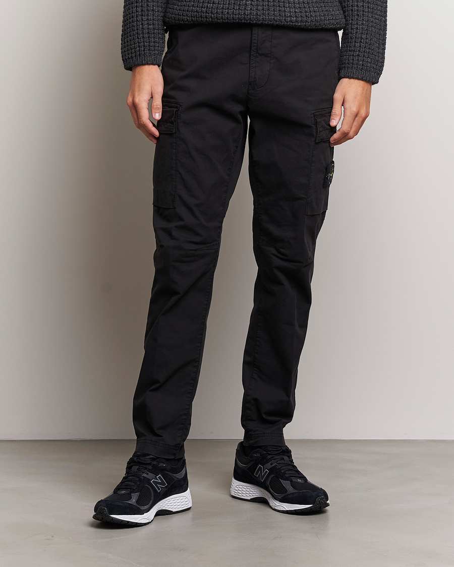 Herre | Chinos | Stone Island | Stretch Cotton Gabardine Trousers Black