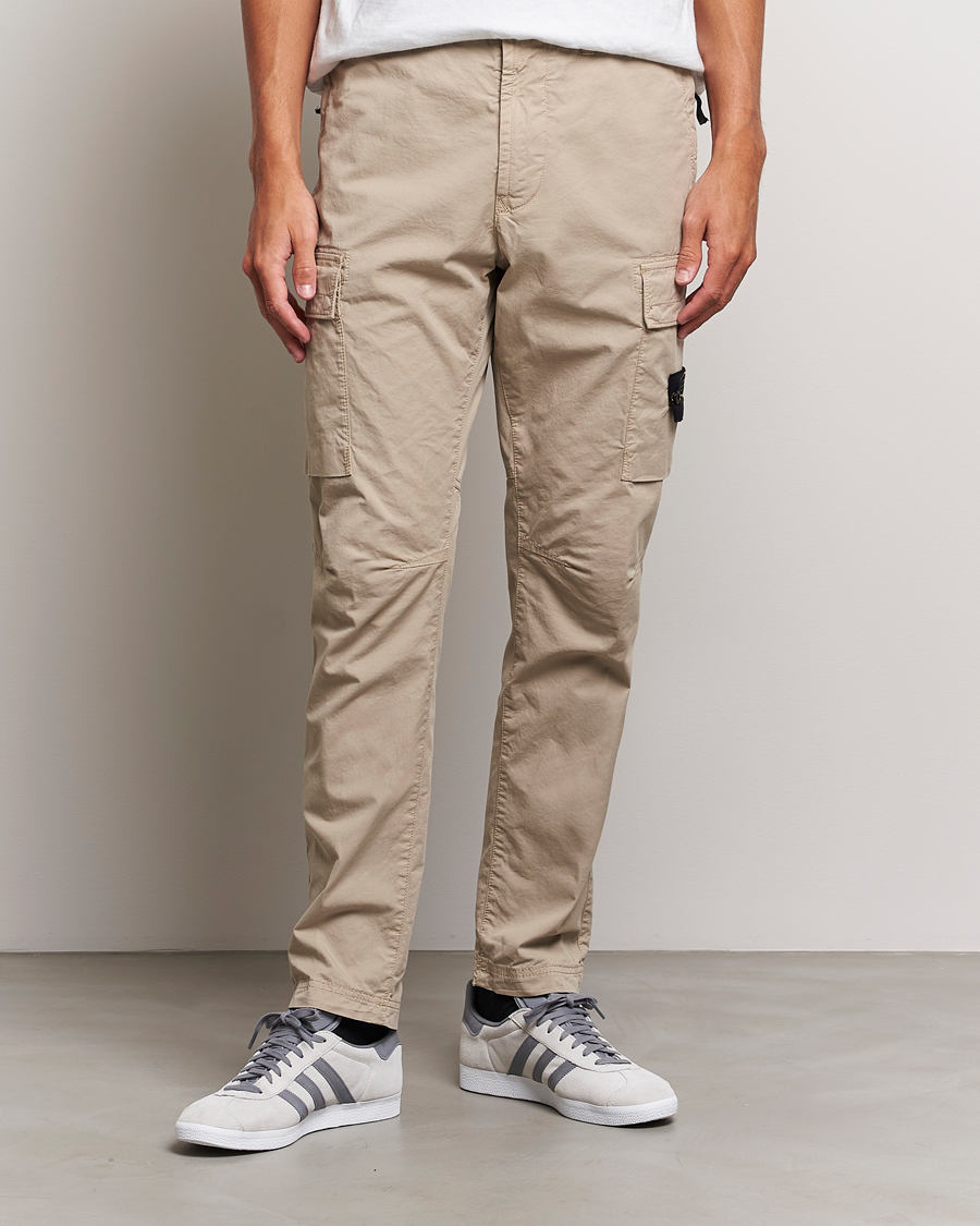 Herre | Bukser | Stone Island | Stretch Cotton Gabardine Trousers Sand