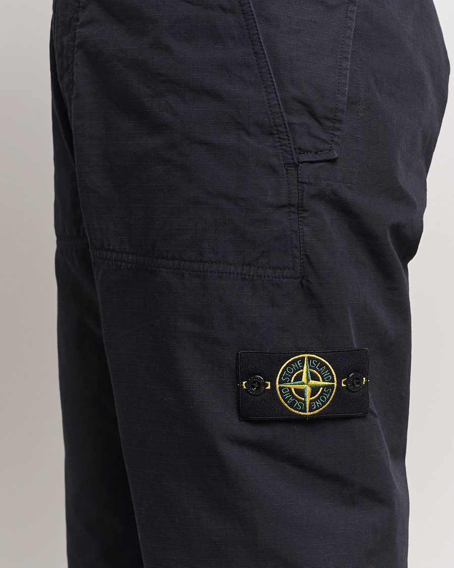 Herre | Bukser | Stone Island | Garment Dyed Ripstop Trousers Navy Blue