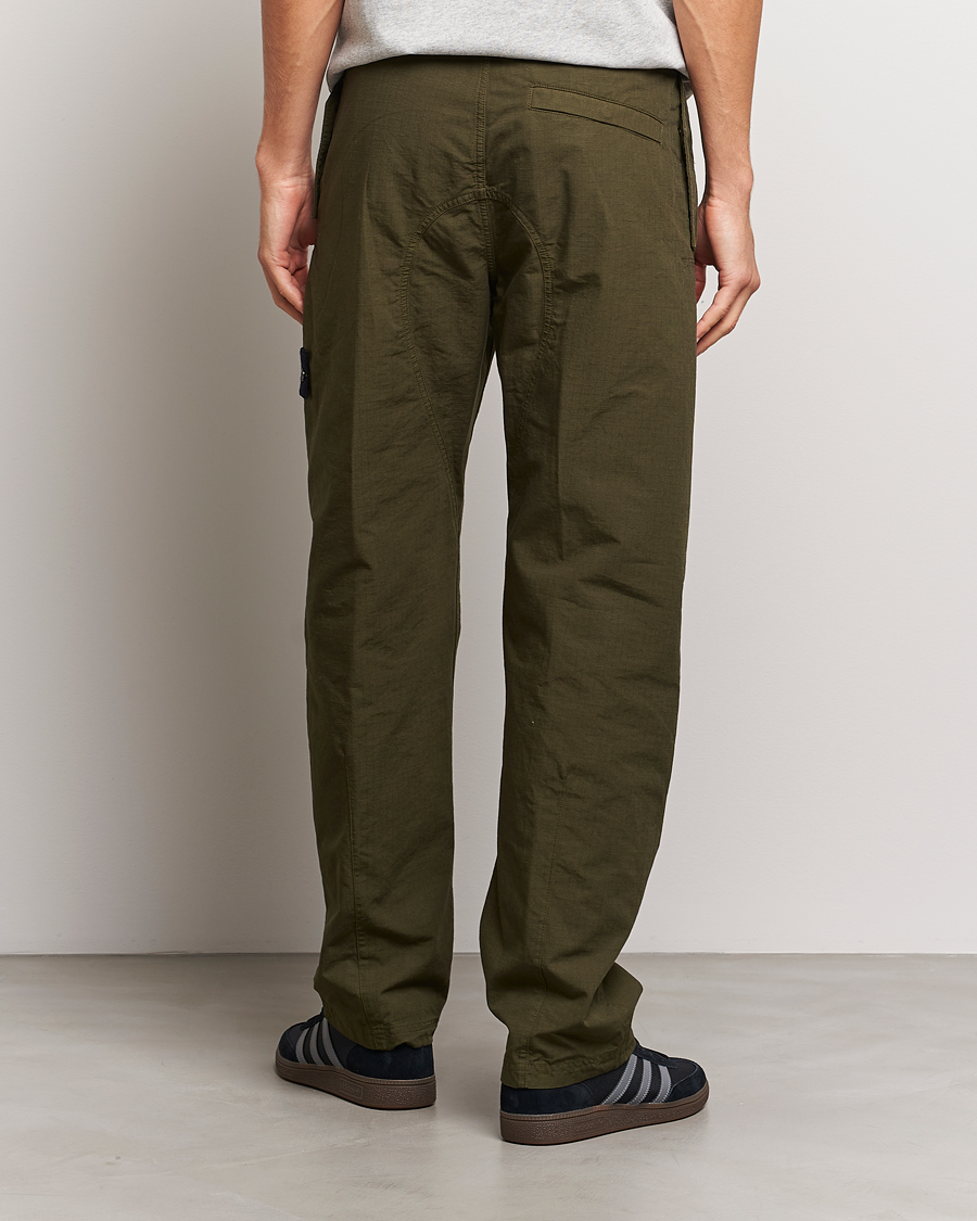 Herre | Bukser | Stone Island | Garment Dyed Ripstop Trousers Olive