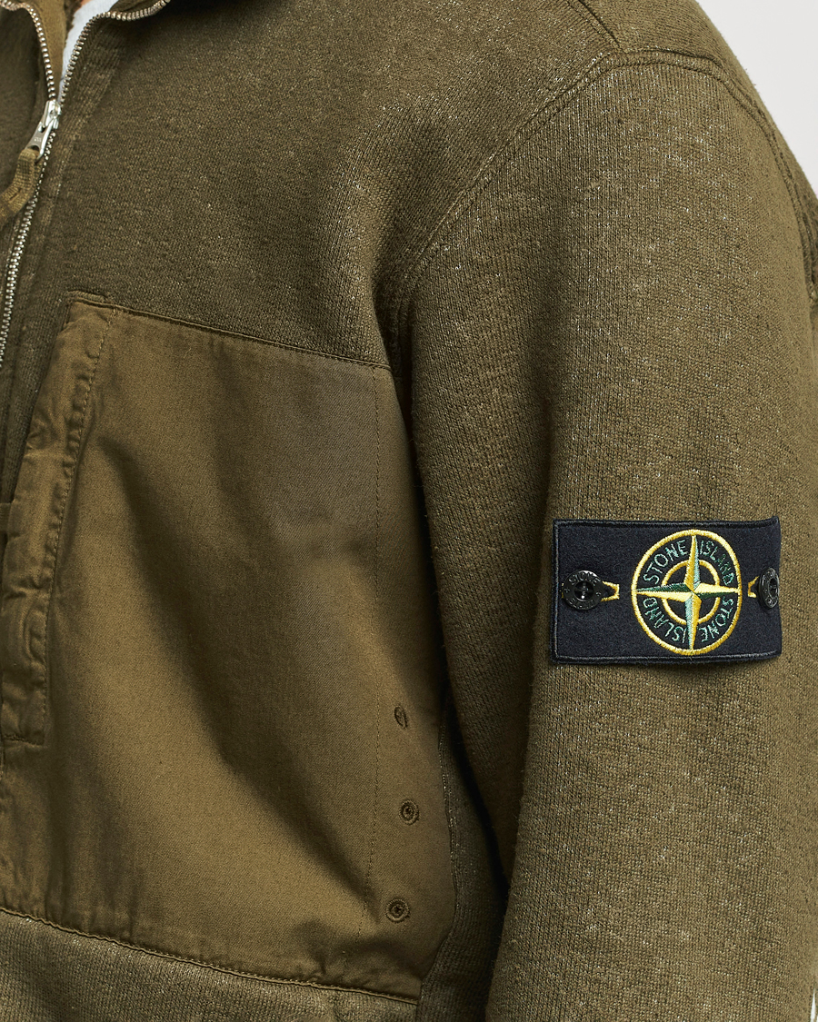 Herre | Trøjer | Stone Island | Garment Dyed Terry Fleece Full Zip Olive