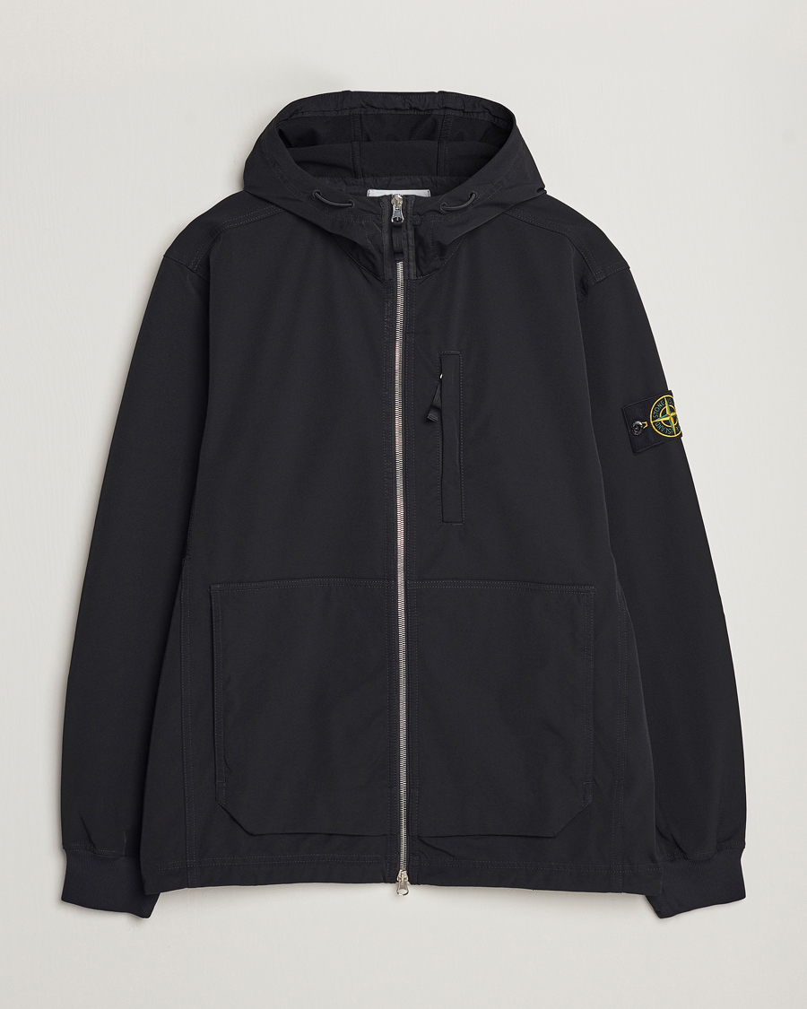 Herre | Trøjer | Stone Island | Garment Dyed Recycled Nylon Full Zip Black