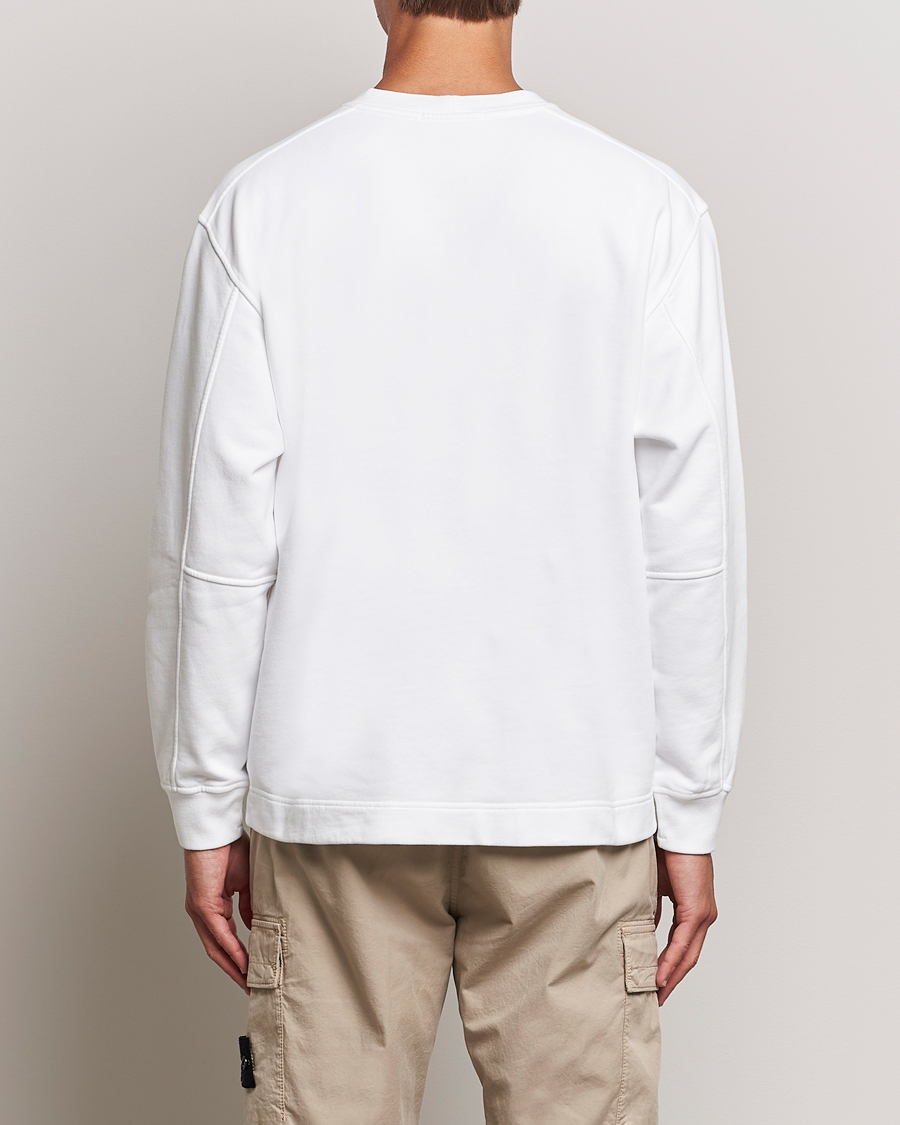 Herre | Trøjer | Stone Island | Garment Dyed Fleece Logo Sweatshirt White