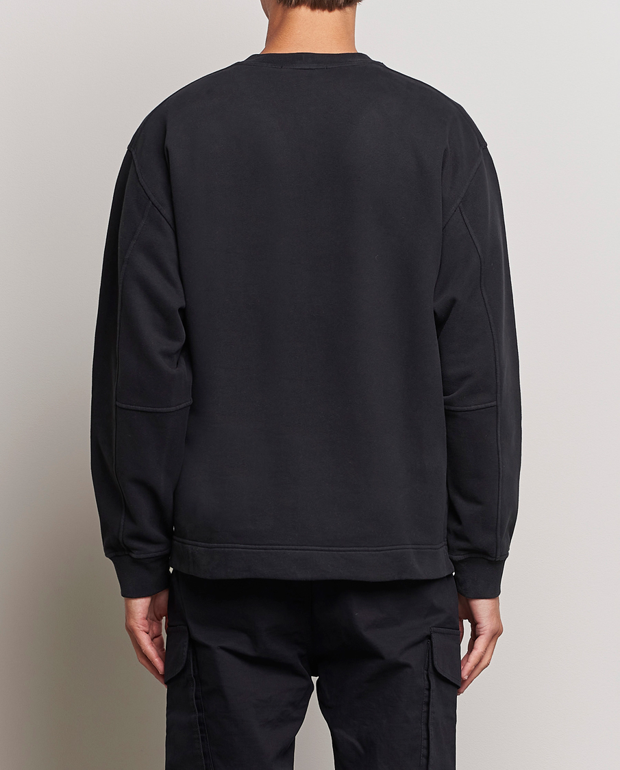 Herre | Trøjer | Stone Island | Garment Dyed Fleece Logo Sweatshirt Black