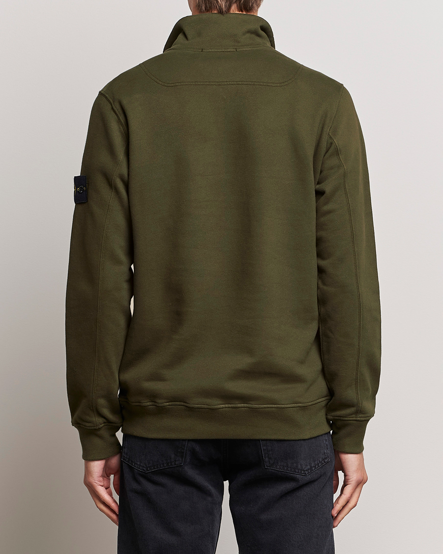 Herre | Trøjer | Stone Island | Garment Dyed Fleece Half Zip Olive