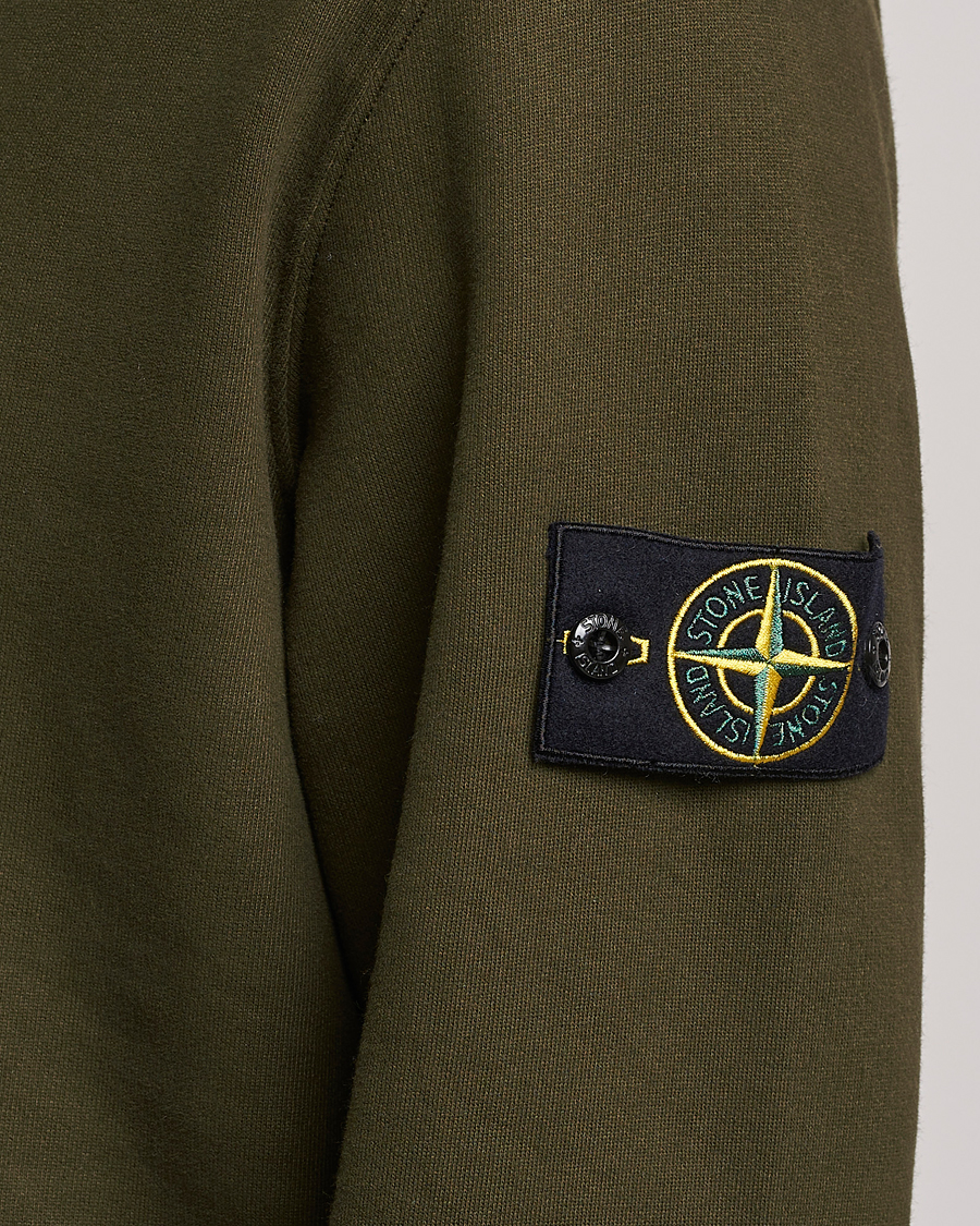 Herre | Trøjer | Stone Island | Garment Dyed Fleece Half Zip Olive