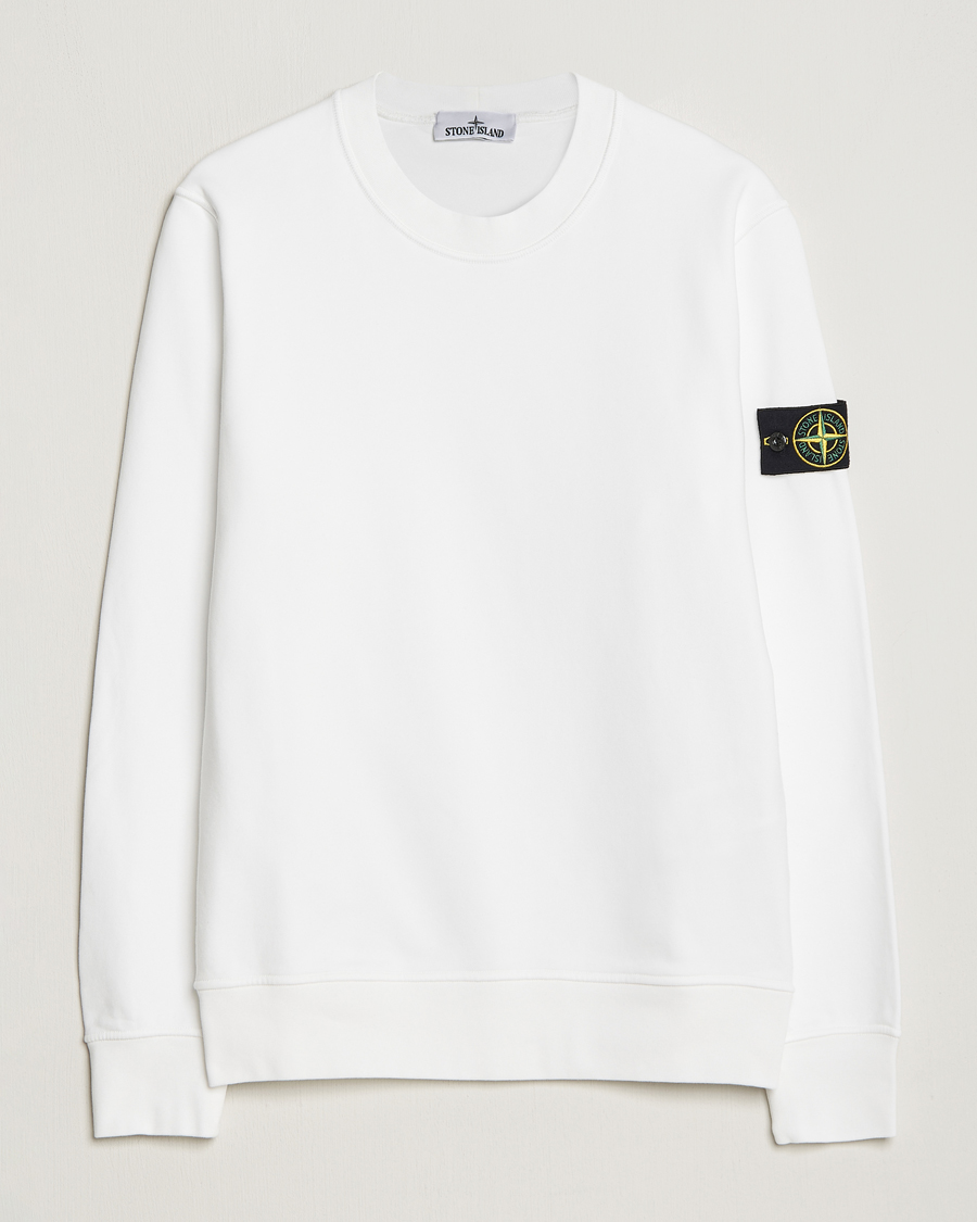 Herre | Trøjer | Stone Island | Garment Dyed Fleece Sweatshirt White