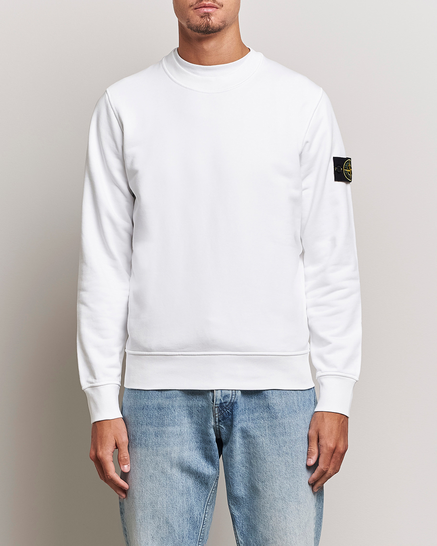 Herre | Trøjer | Stone Island | Garment Dyed Fleece Sweatshirt White