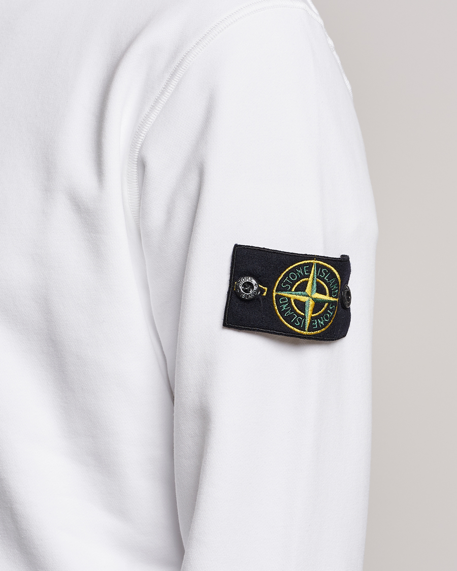 Herre | Trøjer | Stone Island | Garment Dyed Fleece Sweatshirt White