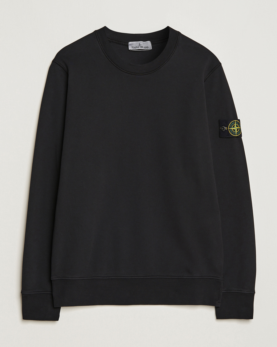 Stone Island Garment Fleece Sweatshirt Black - CareOfCarl.dk