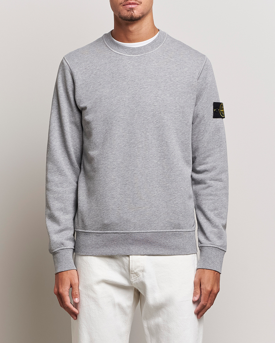 pensionist shilling virkelighed Stone Island Garment Dyed Fleece Sweatshirt Melange Grey - CareOfCarl.dk