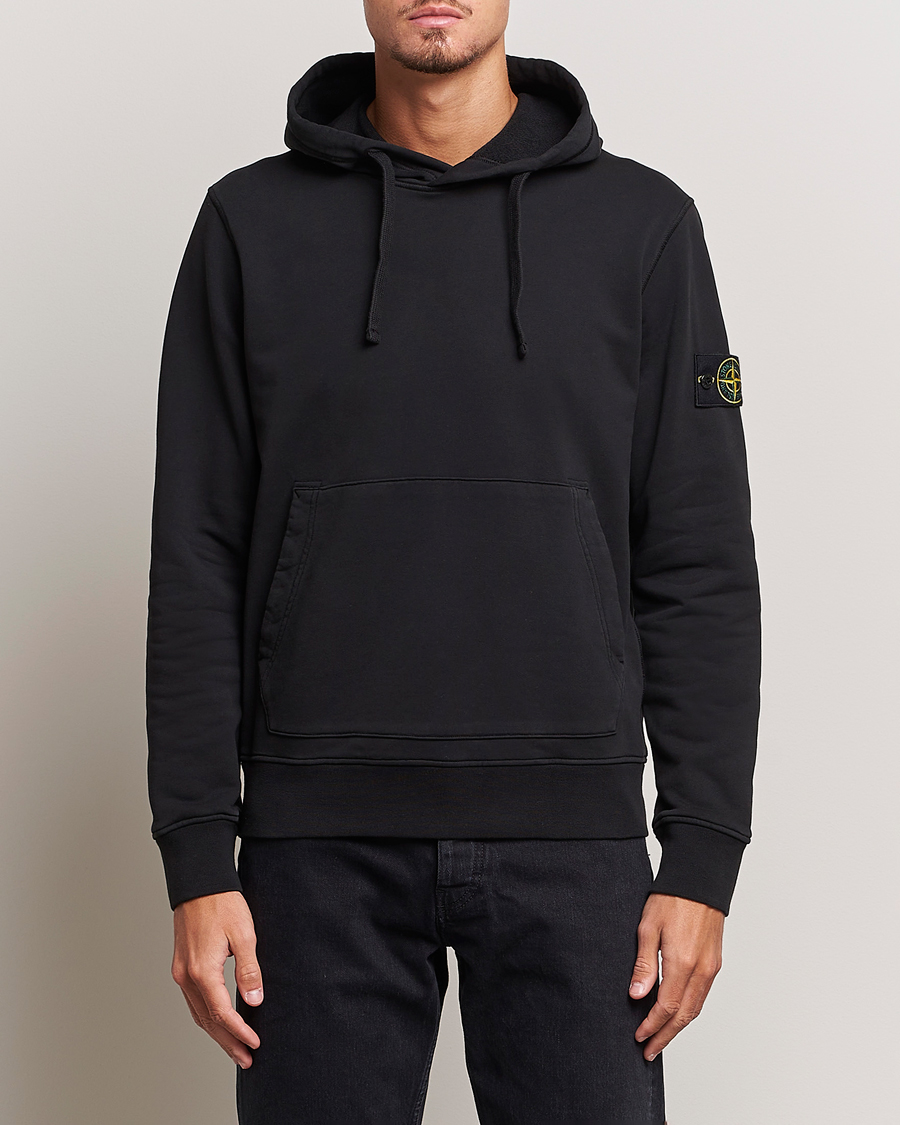 Herre | Trøjer | Stone Island | Garment Dyed Fleece Hood Black
